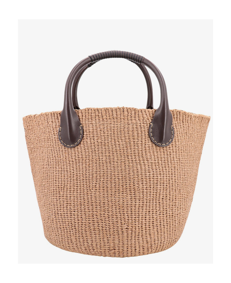 Chloé Logo Handbag In Nude
