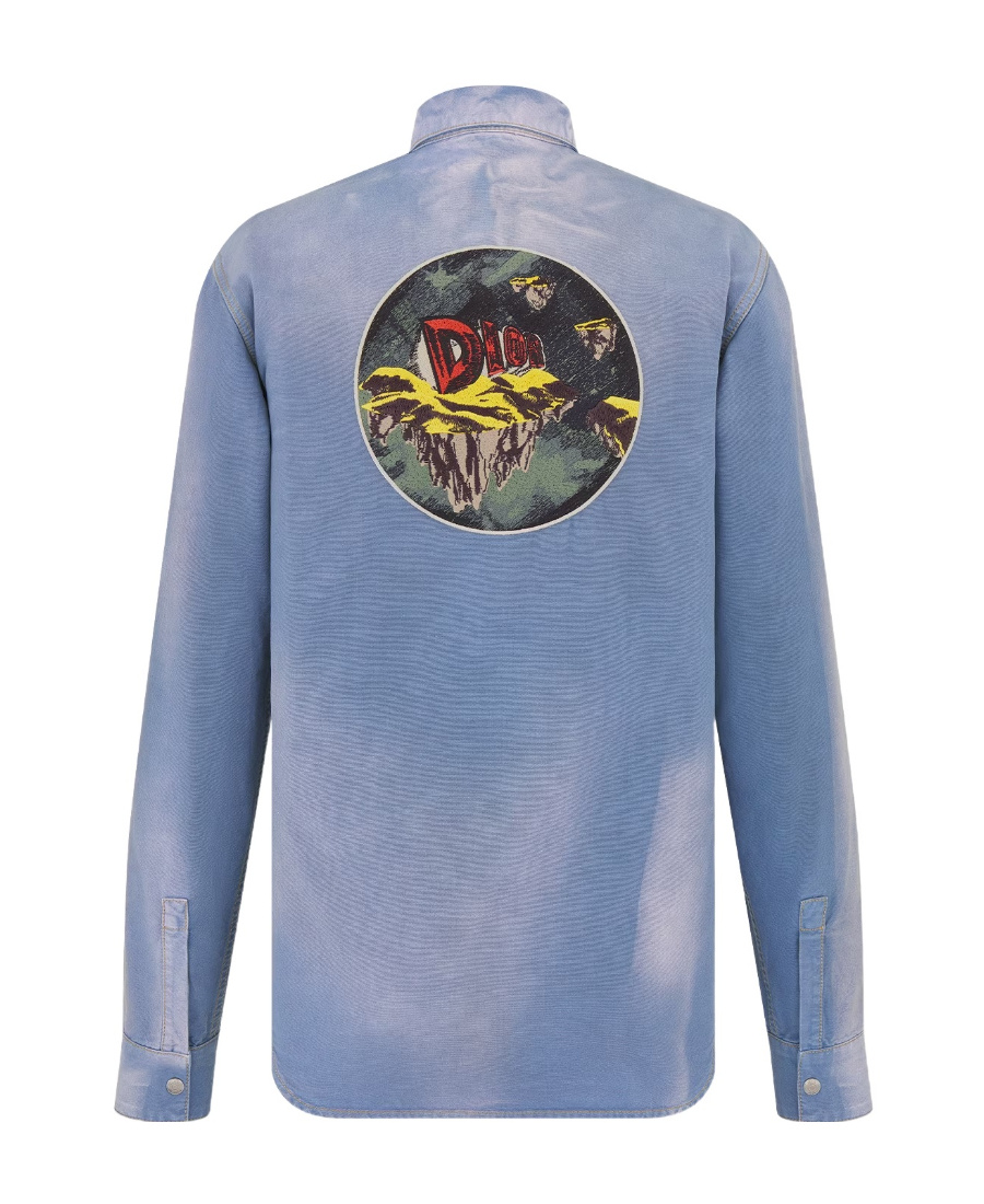 Dior Cotton Denim Shirt In Blue