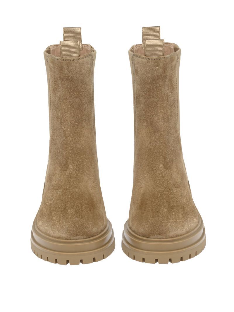 Gianvito Rossi Chelsea Suede Ankle Boots In Brown
