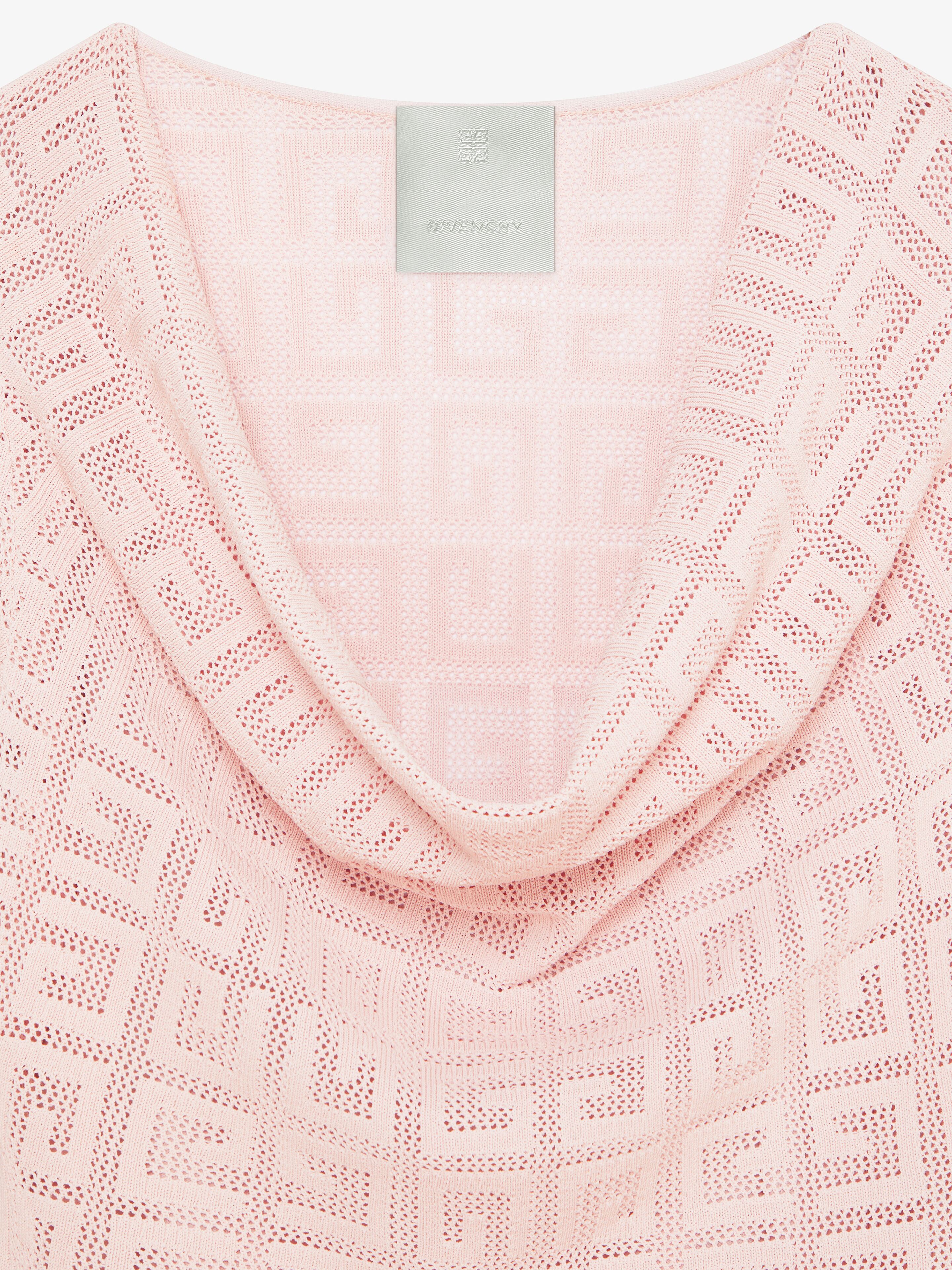 Givenchy Draped Sweater In 4g Jacquard In Pink