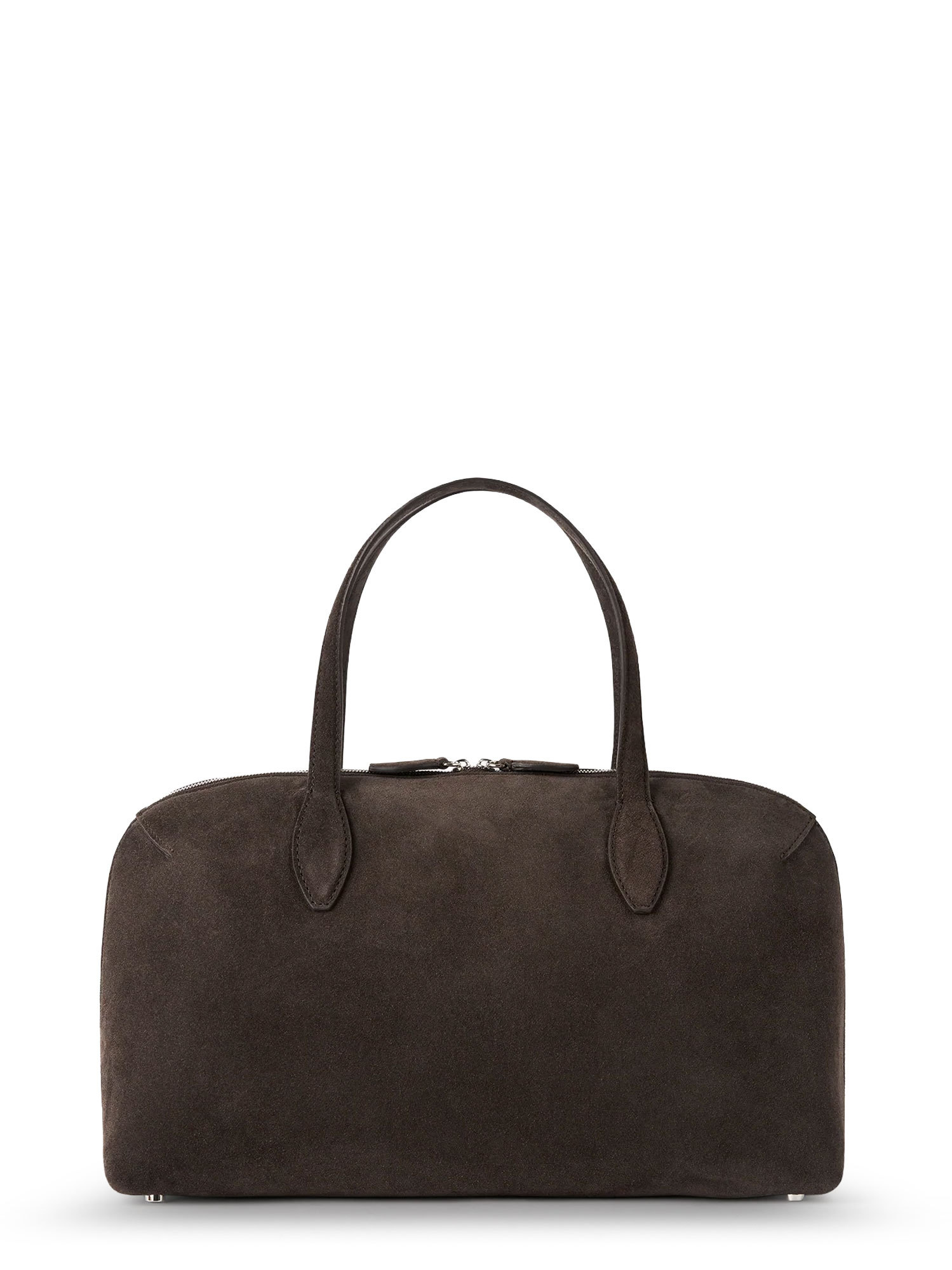 Totême Suede Crossybody Bag With Lettering Logo On The Front In Brown