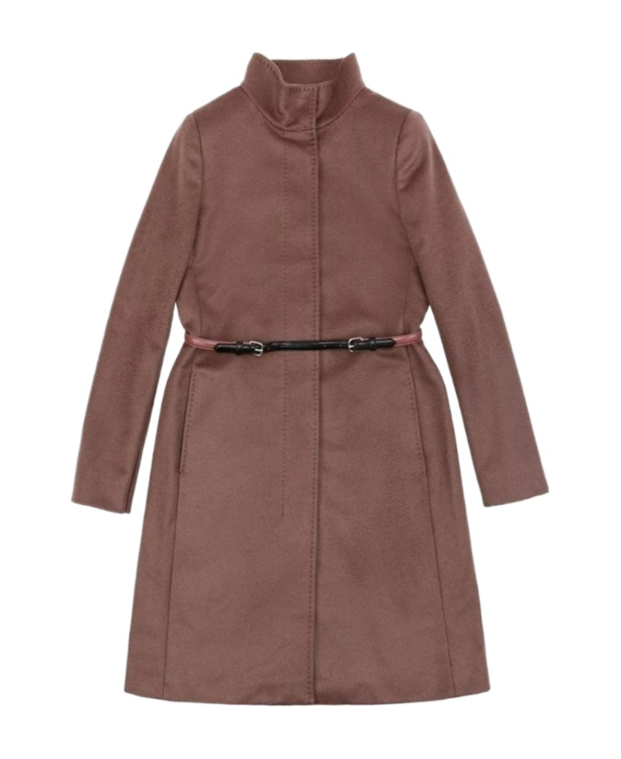 Max Mara Lapel Long-sleeved Coat In Brown