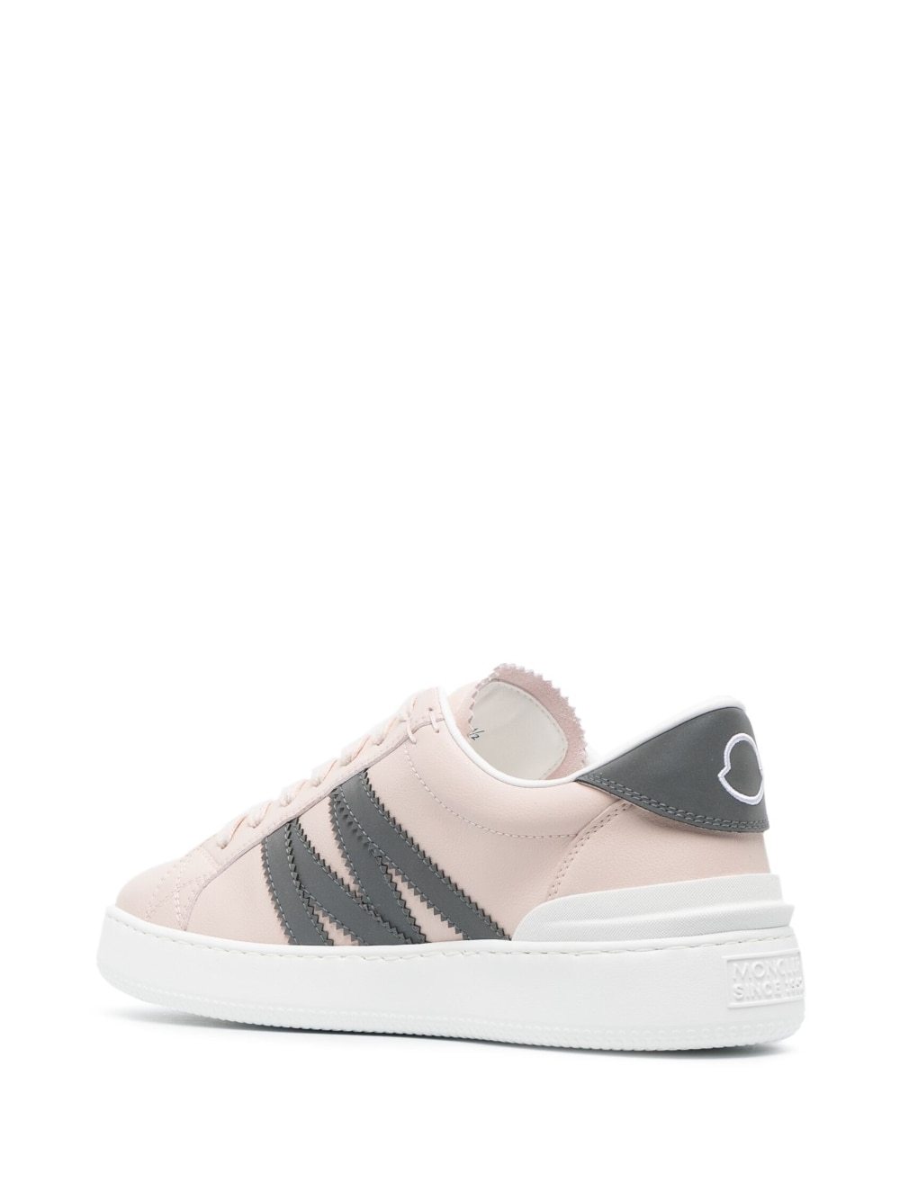 Moncler Monaco Bicolor Low-top Sneakers In White