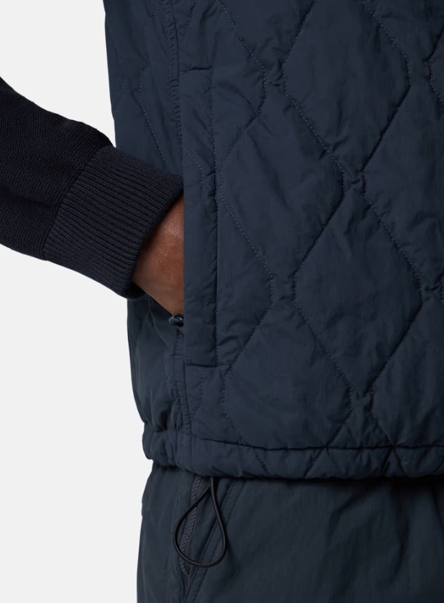 Shop Stone Island Padded Vest With Soft Feel And Anti-drop In Blue