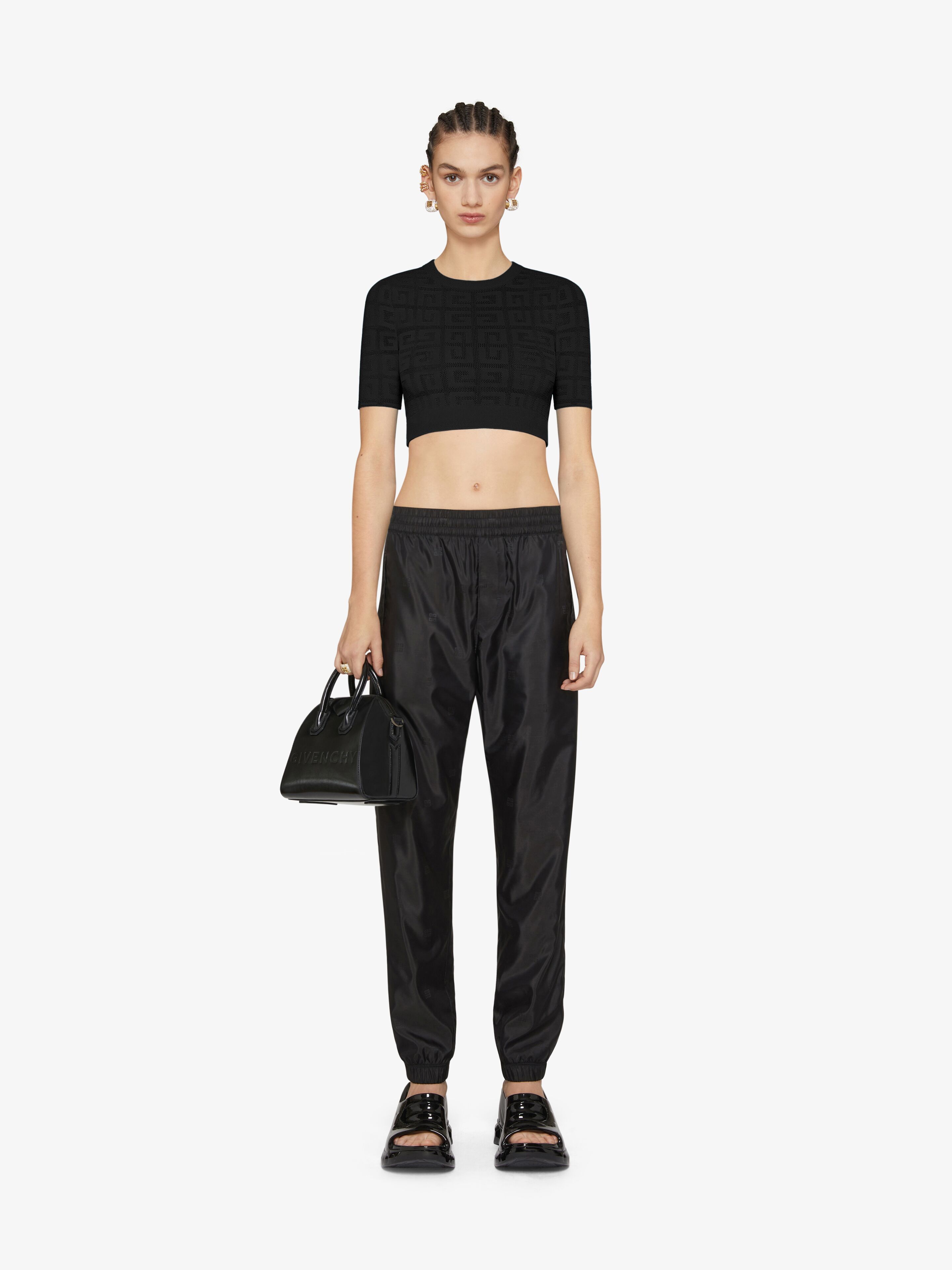 Givenchy Logo Detailed Cropped T-shirt In Black