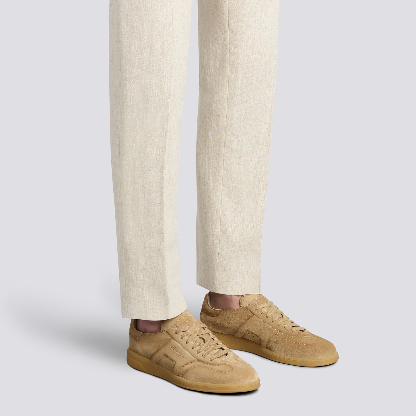 Santoni Soft Leather Sneakers For Casual Style