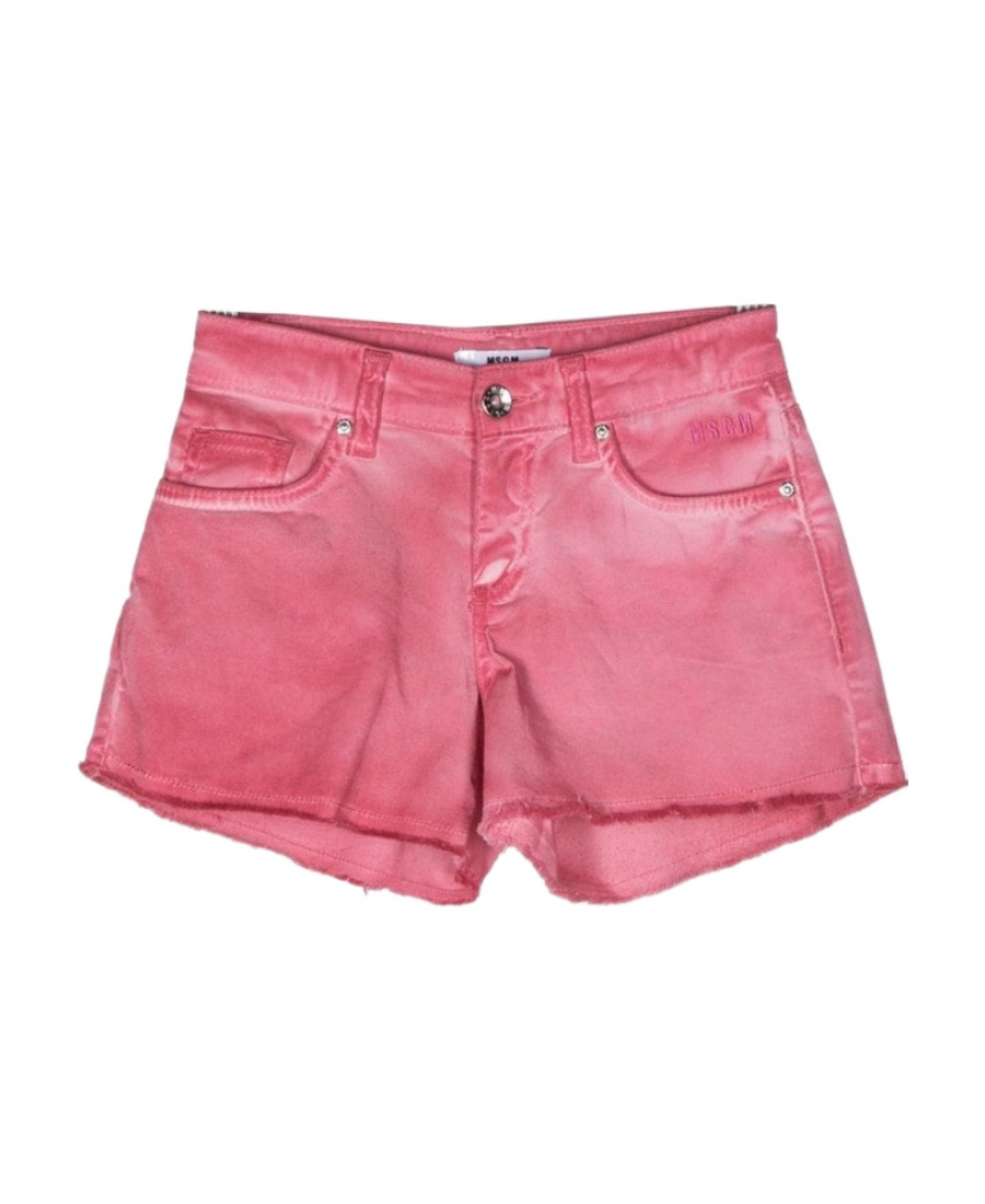 Shop Msgm Belt Ring Shorts In Pink