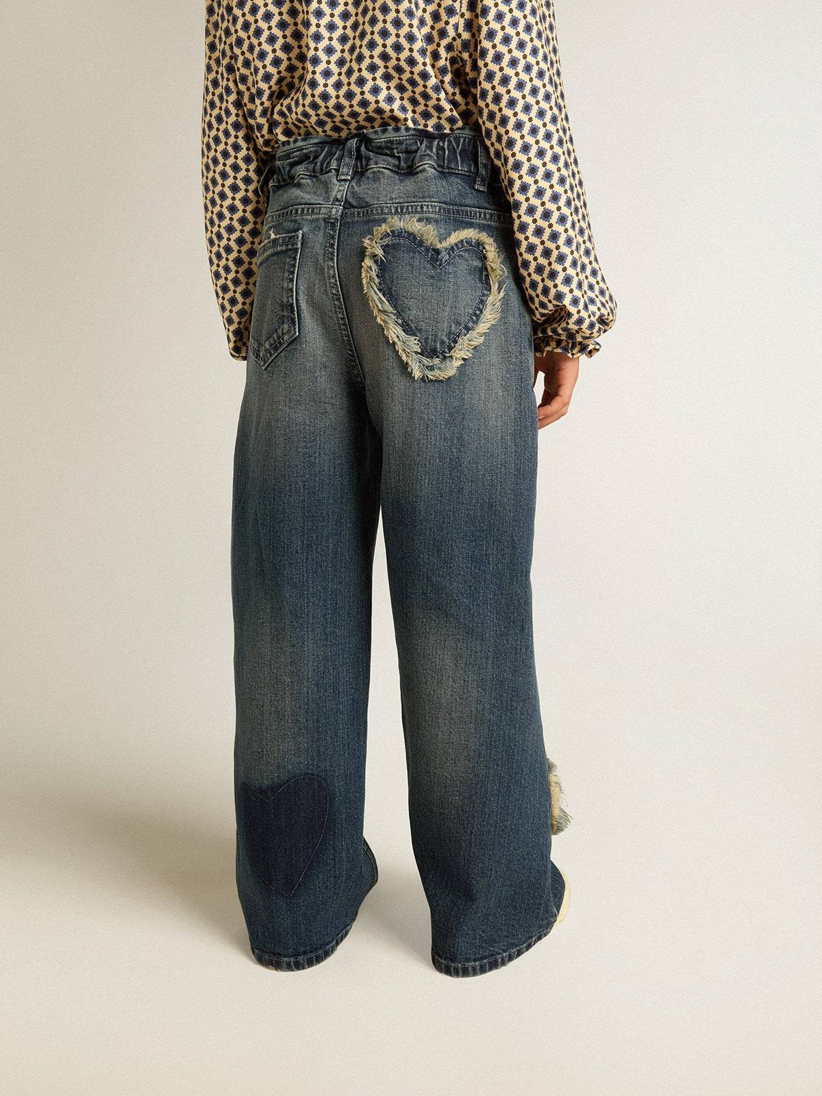 Golden Goose Bootcut Cotton Jeans In Black