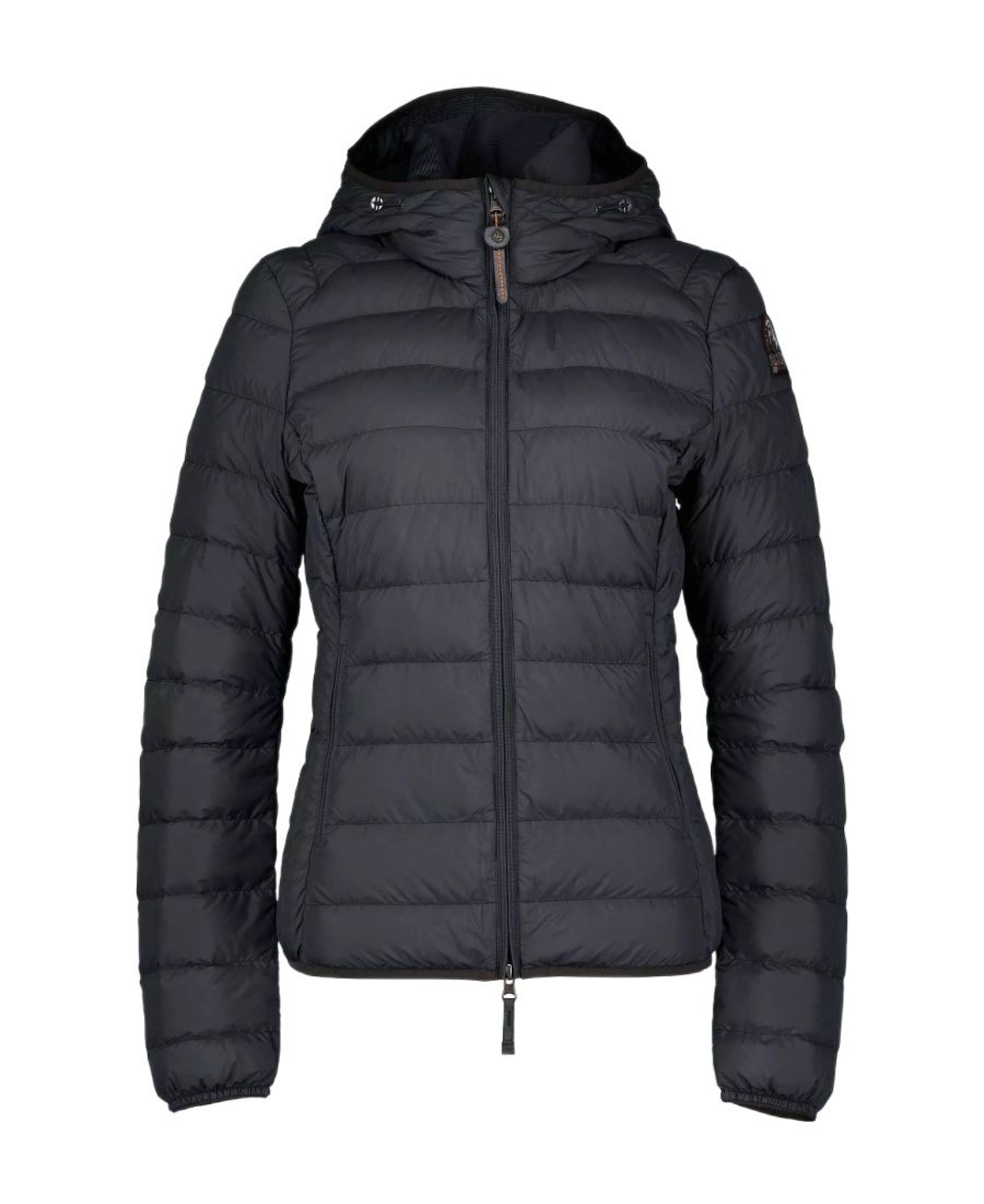 Shop Parajumpers Long-sleeved Hooded Down Jacket In Black