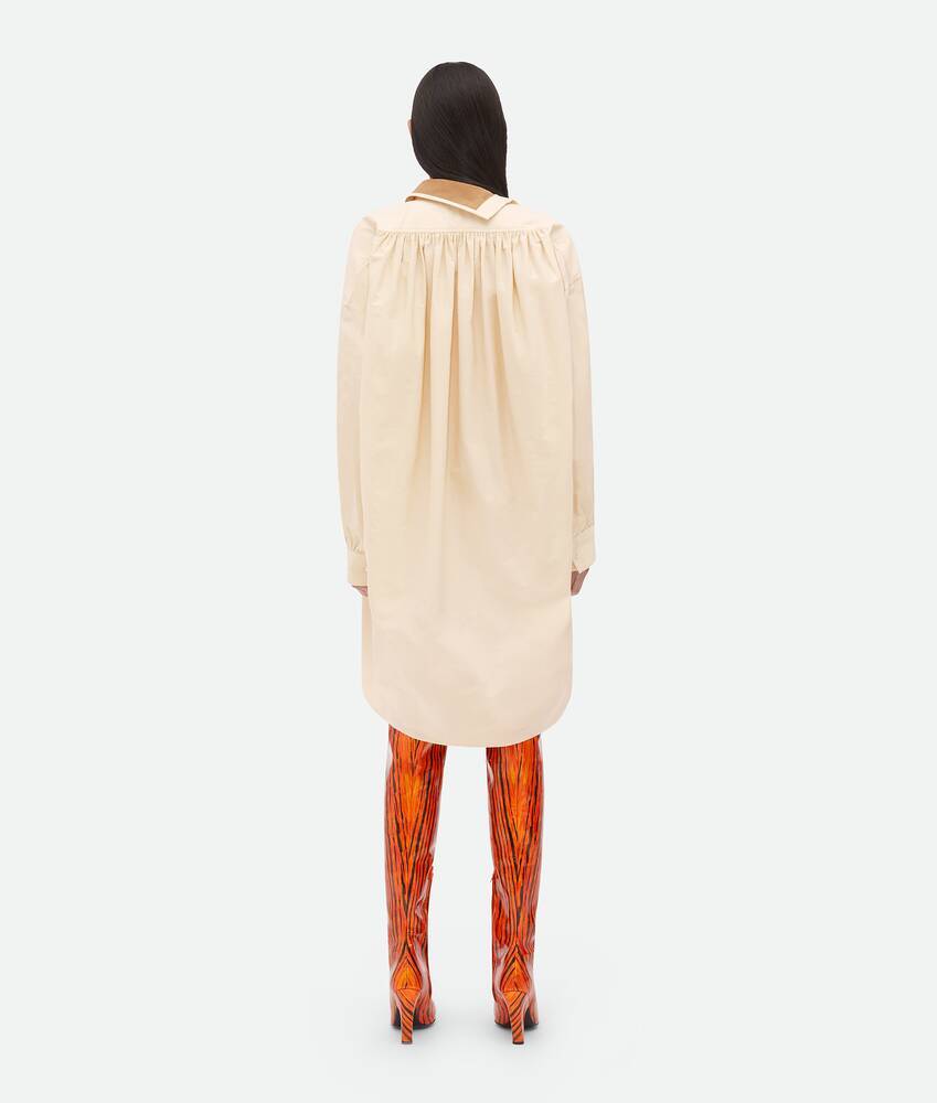 Bottega Veneta Long-sleeved Pleated Dress In White