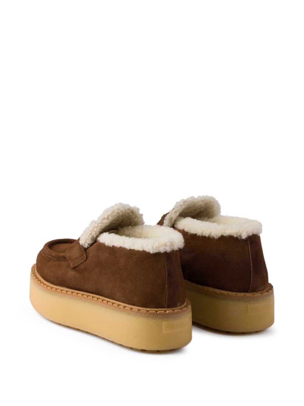 Prada Suede Loafers In Brown