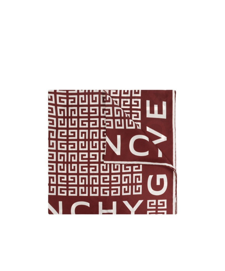 Givenchy Rectangular Scarf In Wine Red