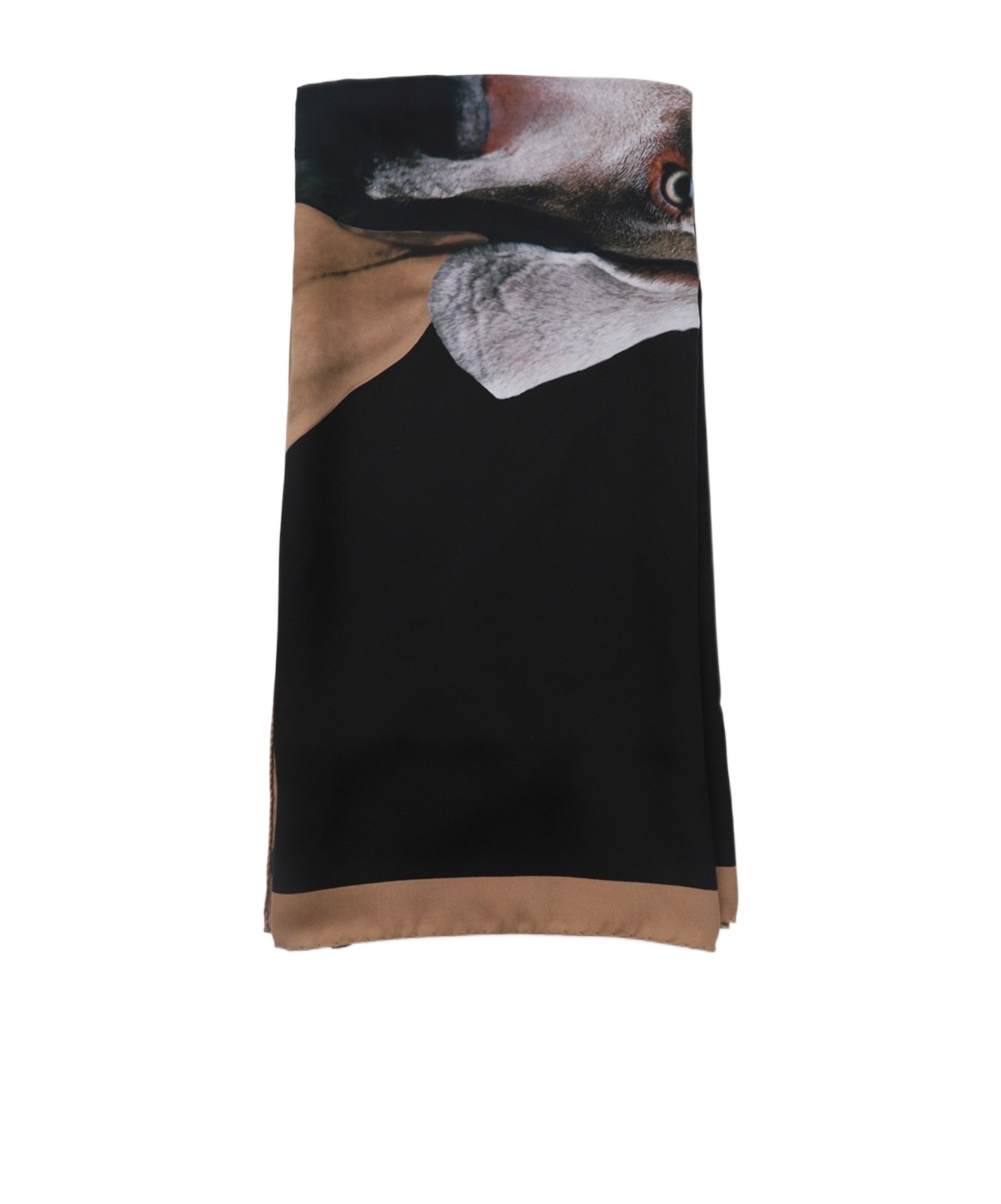 Max Mara Black And Brown Silk Scarves In Black