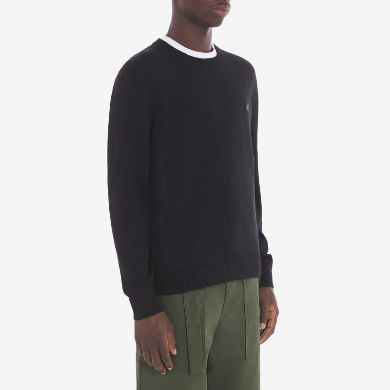 MAISON KITSUNÉ MAISON KITSUNÉ FOX EMBROIDERED KNITTED JUMPER