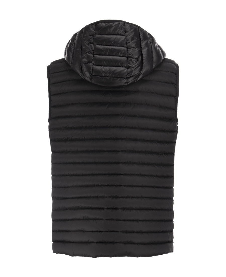 Moose Knuckles Zip-up Hooded Gilet In Black