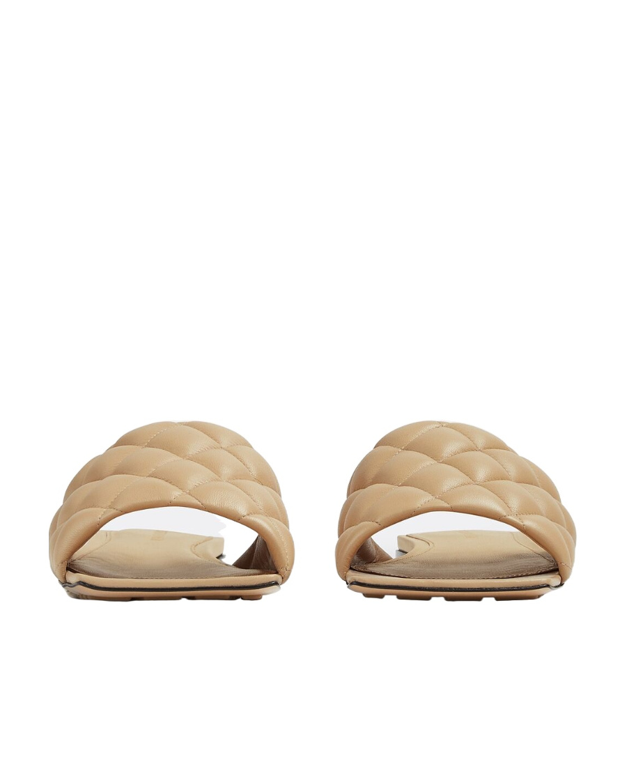 Bottega Veneta Skin Pink Nappa Leather Padded Slippers In Nude