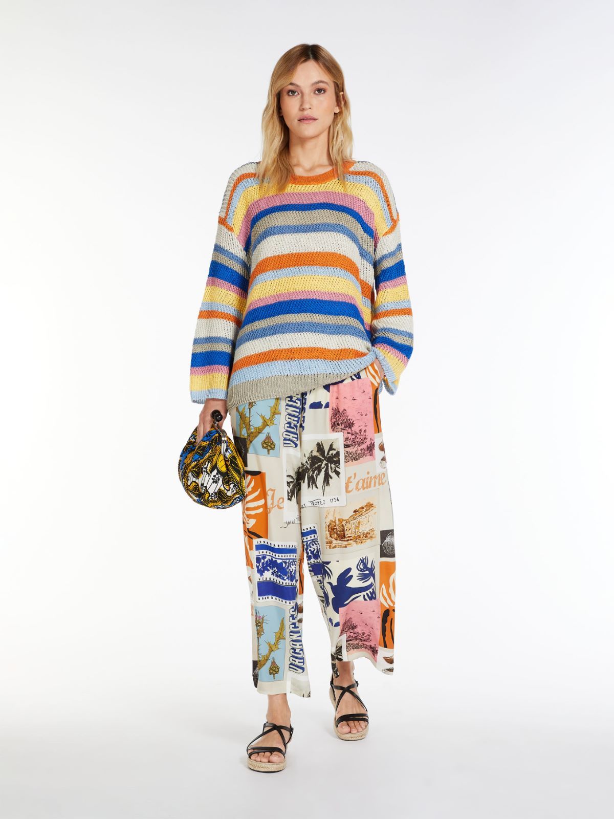 Weekend Max Mara Pattern Printed Casual Pants In Multicolor