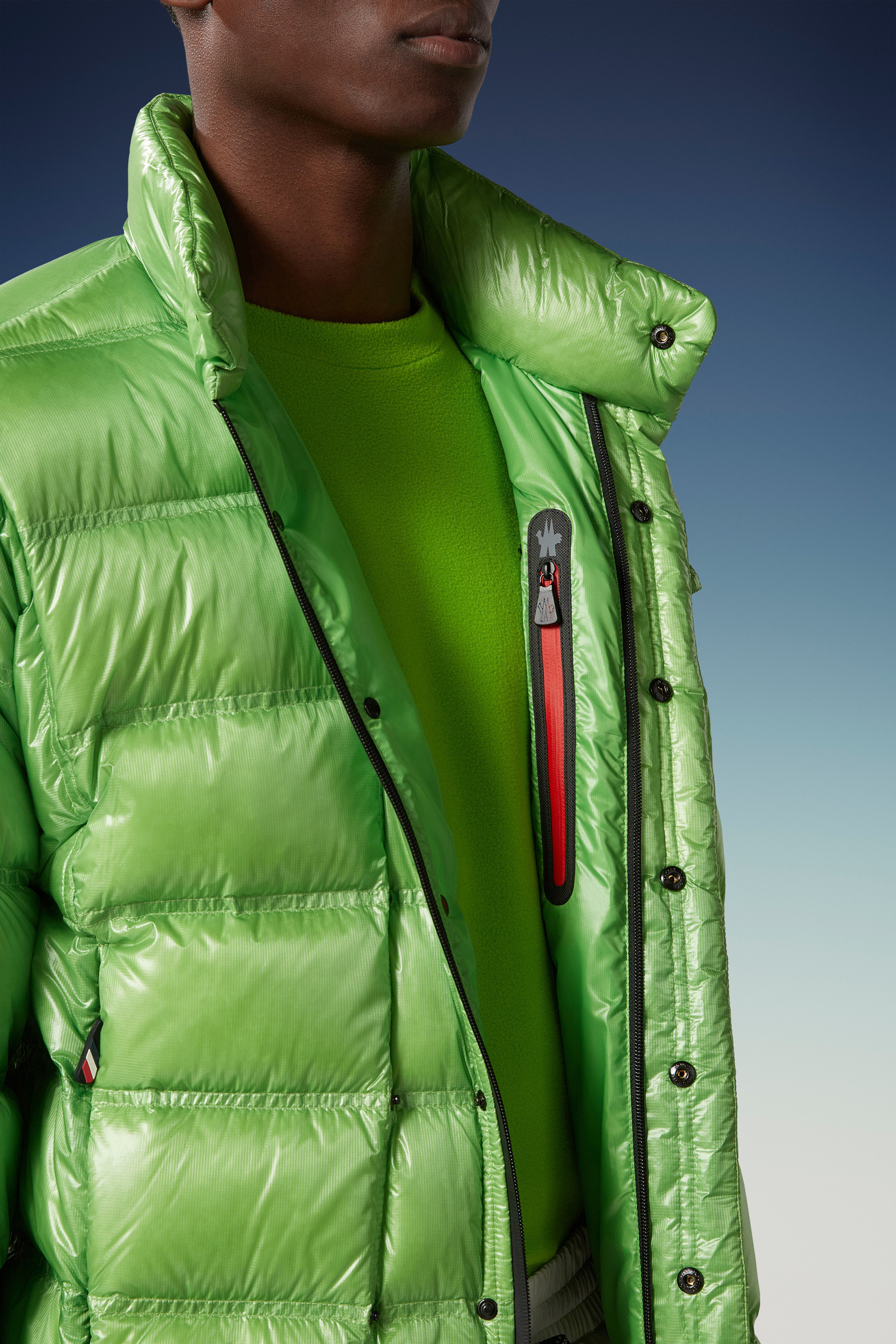 Shop Moncler Raffort Short Down Jacket In Green