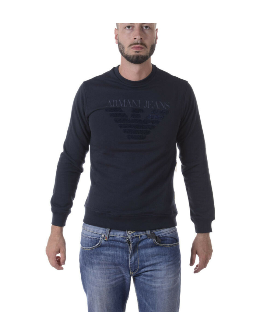 Armani Jeans Sweatshirt Hoodie In Blue