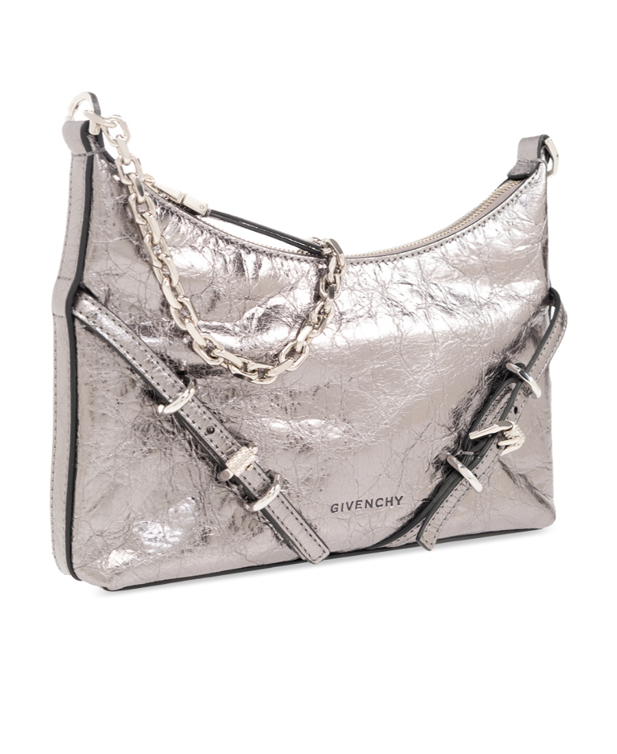 Givenchy Voyou Party Metallic Bag In Gray