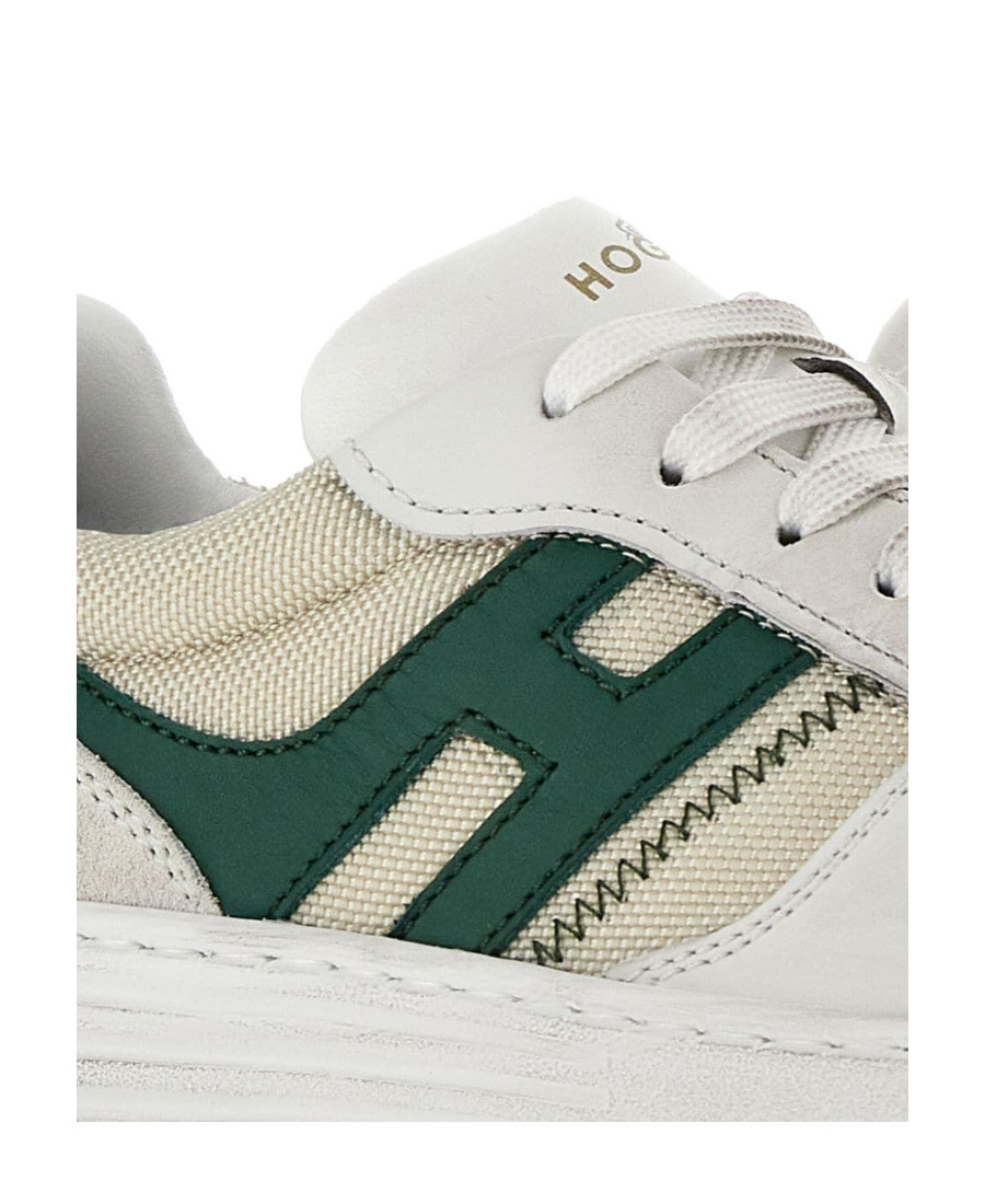 Hogan H630 Logo-patch Lace-up Sneakers In White