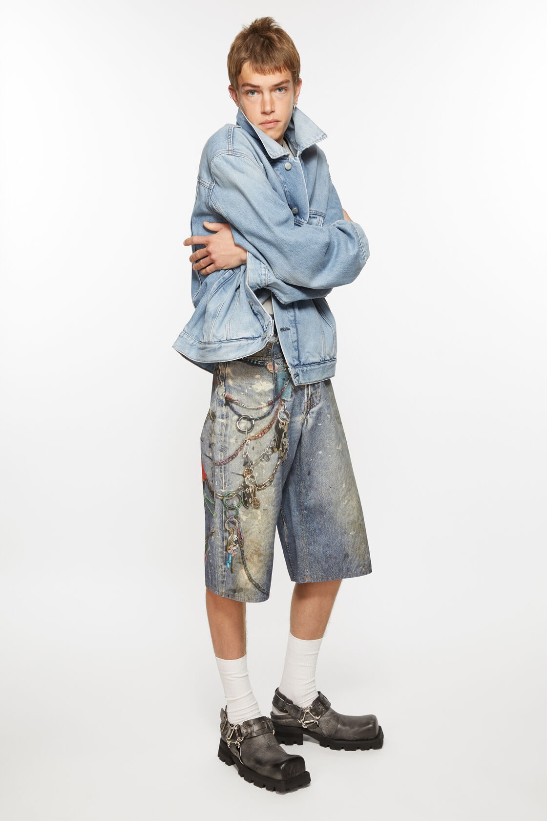 Acne Studios Button-up Denim Jacket In Blue