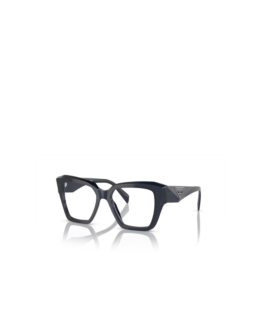 Prada Pr 09zv Blue Transparent Glasses In Black