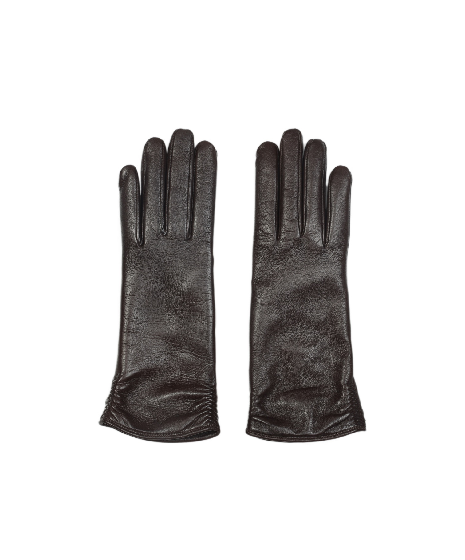 Giorgio Armani Lambskin Nappa Leather Gloves In Black
