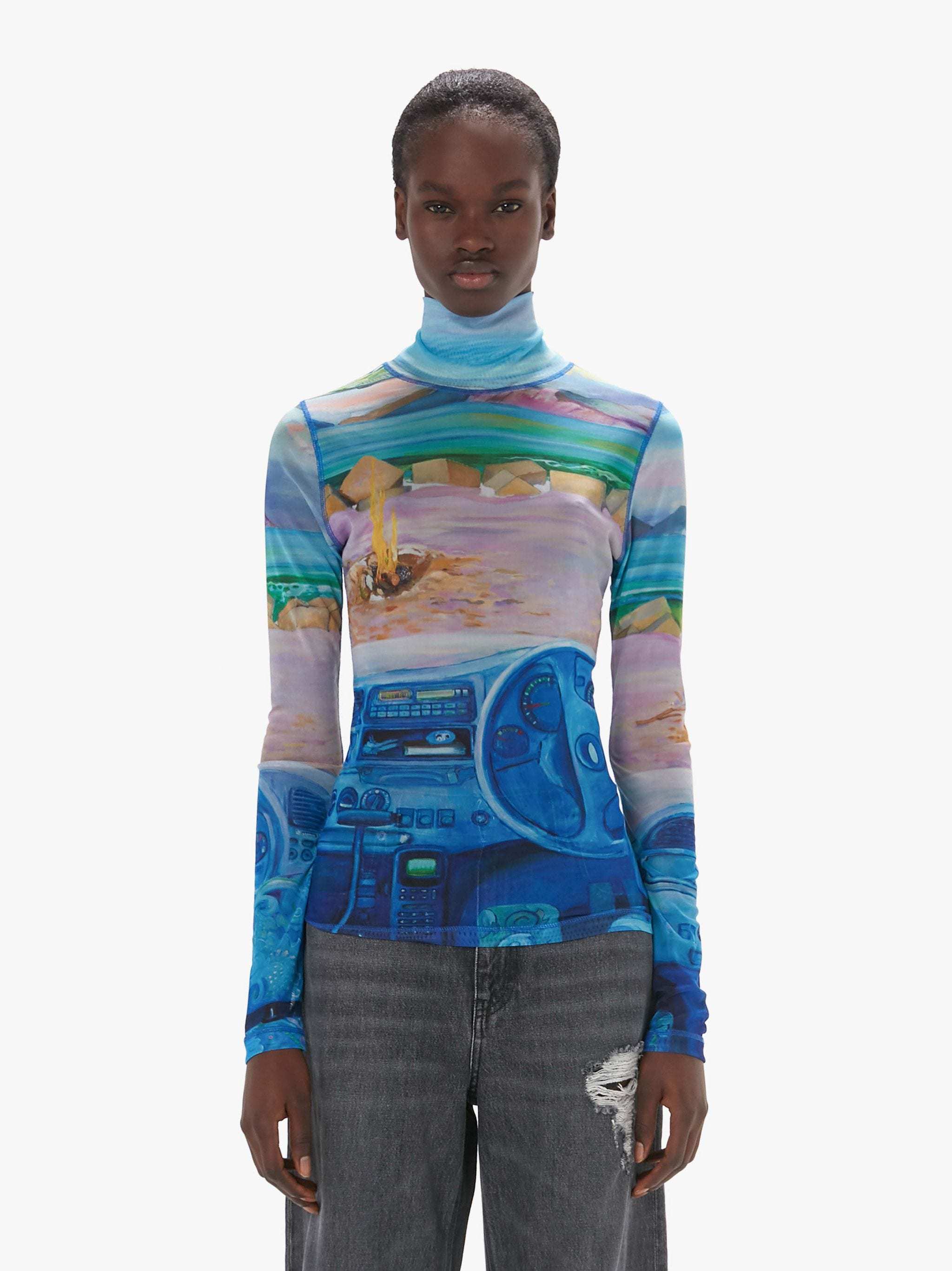 Jw Anderson Multicolor Top In Blue