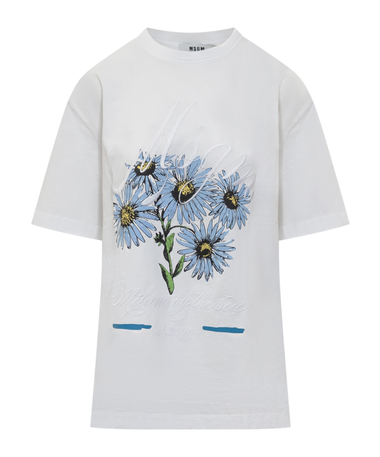Msgm White Cotton T-shirt In White
