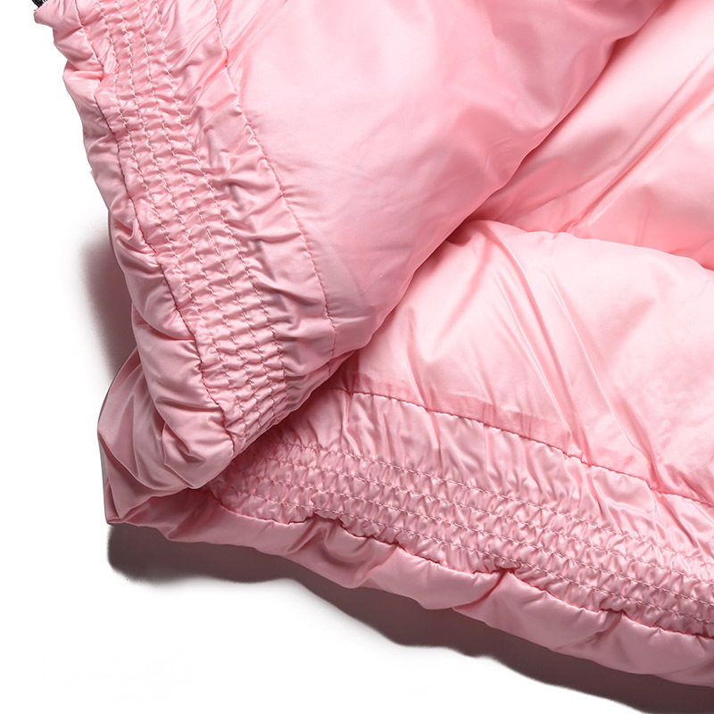 Duvetica Long Sleeved Hooded Down Jacket In Pink