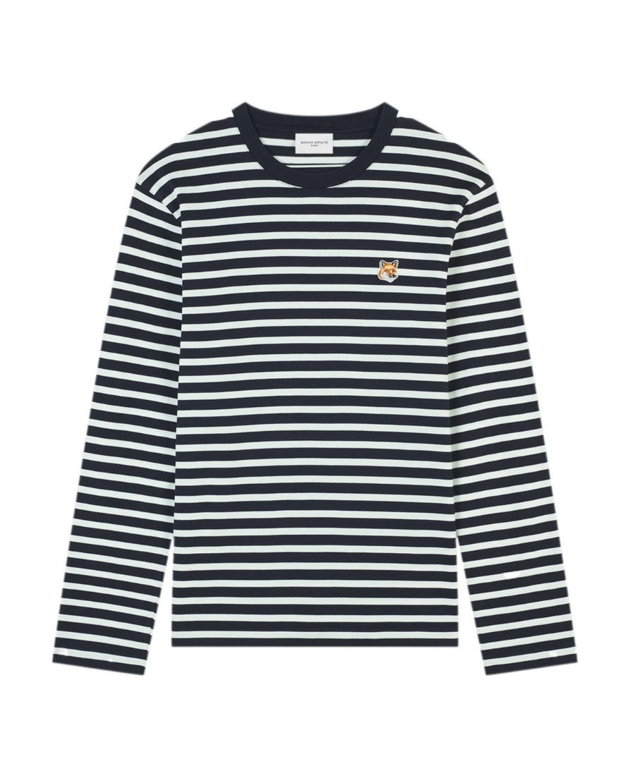 MAISON KITSUNÉ MAISON KITSUNÉ STRIPED LONG-SLEEVED T-SHIRT