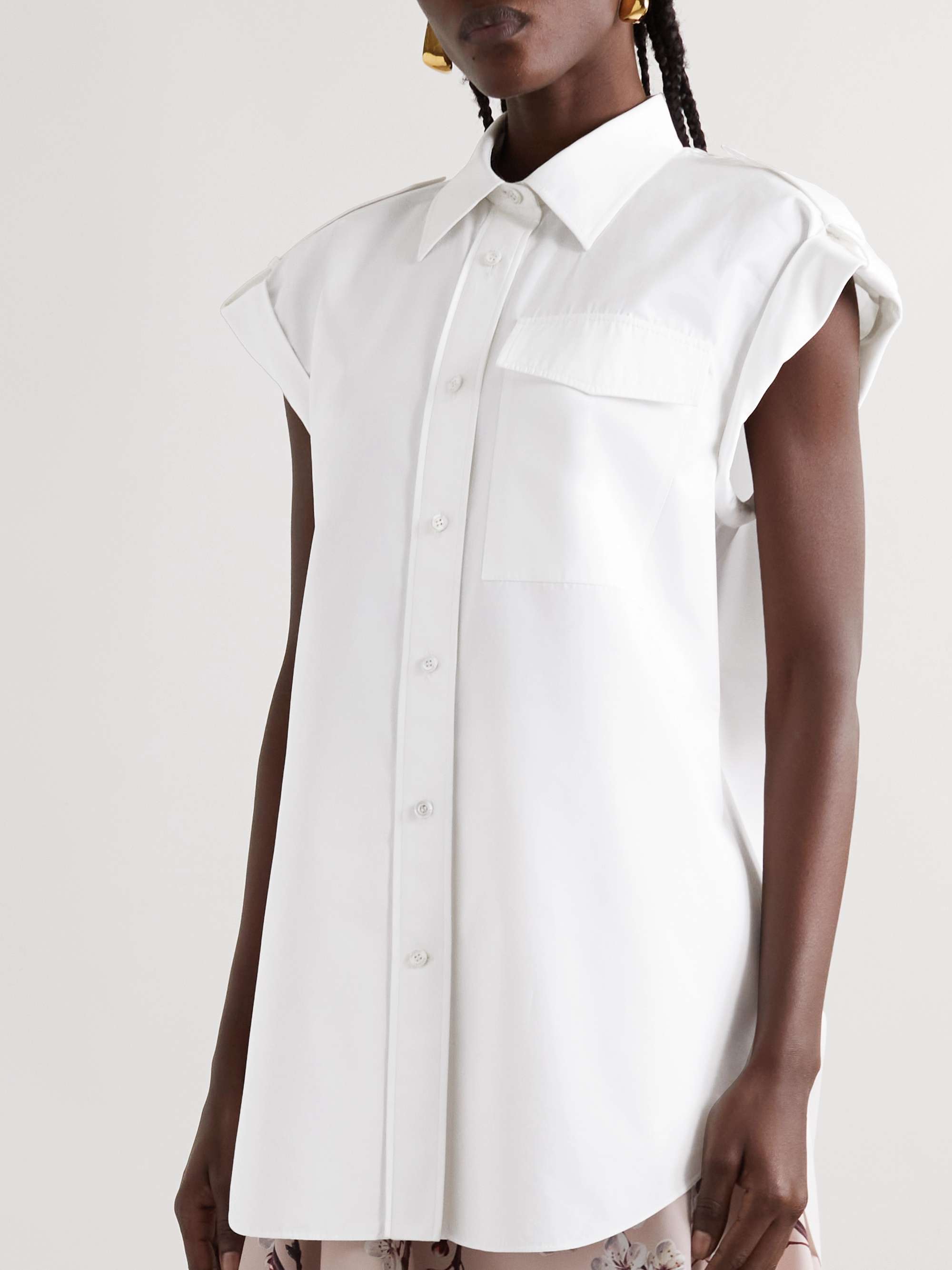 Alexander Mcqueen Short-sleeved Shirt In White