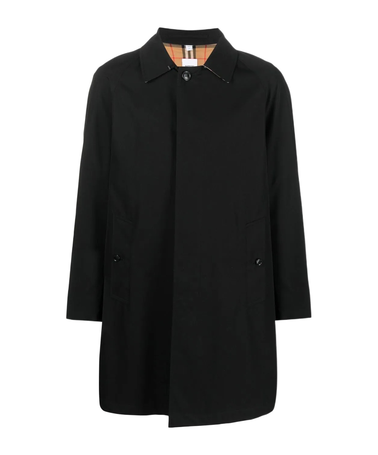 Burberry Camden Water Resistant Cotton Gabardine Car Coat In Black