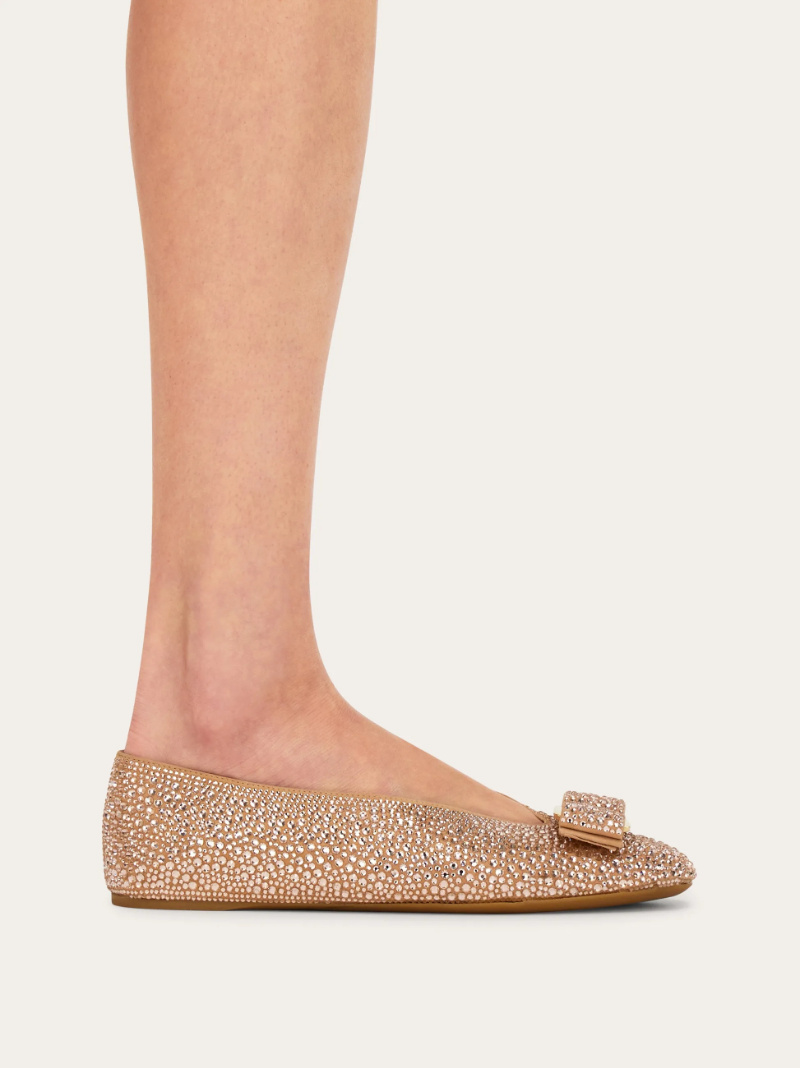 Ferragamo Vara Bow Ballet Flats In Multi