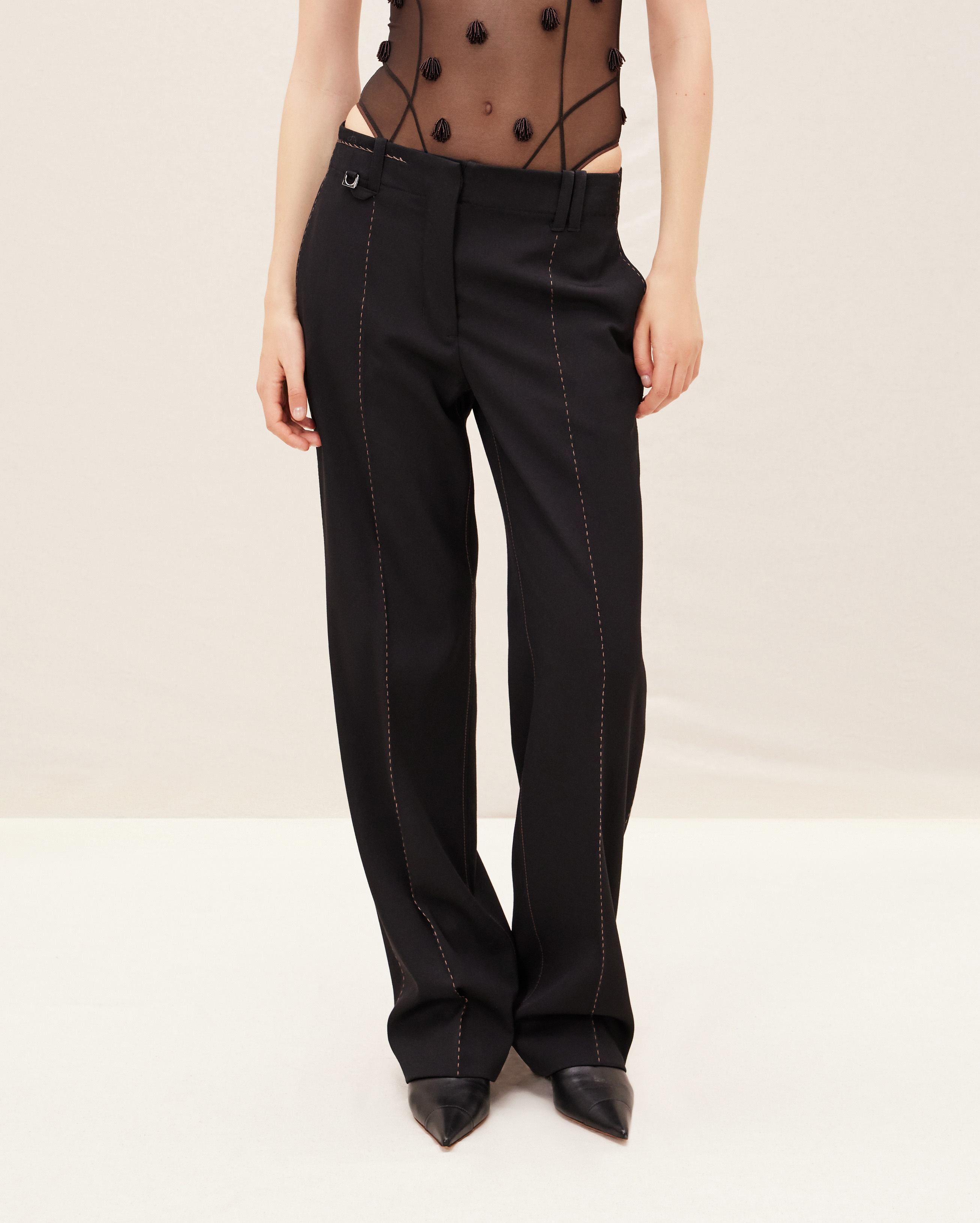 Jacquemus Le Pantalon Cordao Trousers In Black