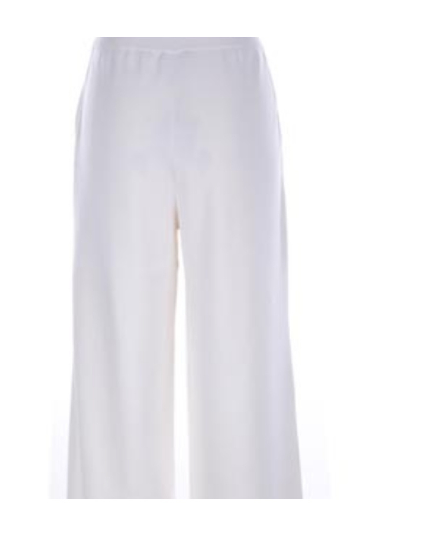 Loro Piana Logo Straight Casual Pants In White