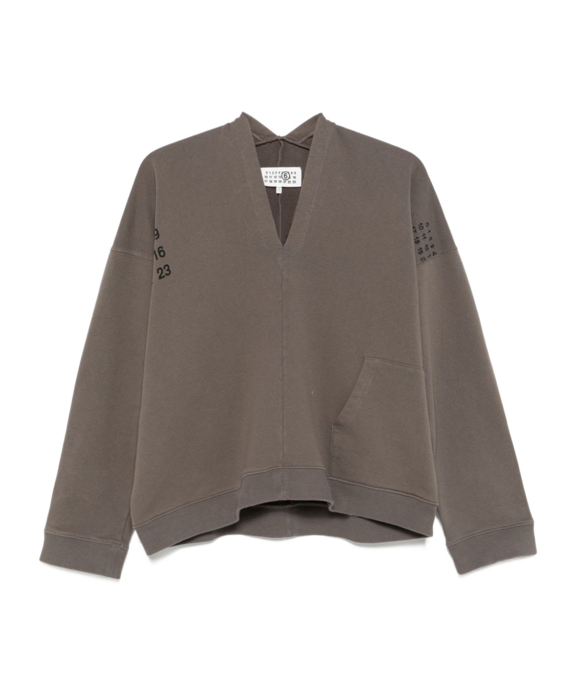 Shop Mm6 Maison Margiela Asymmetric Sweatshirt In Gray