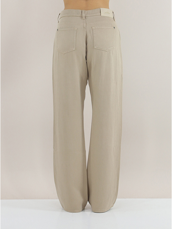 Shop 7 For All Mankind Tess High-rise Straight-leg Trousers In Nude