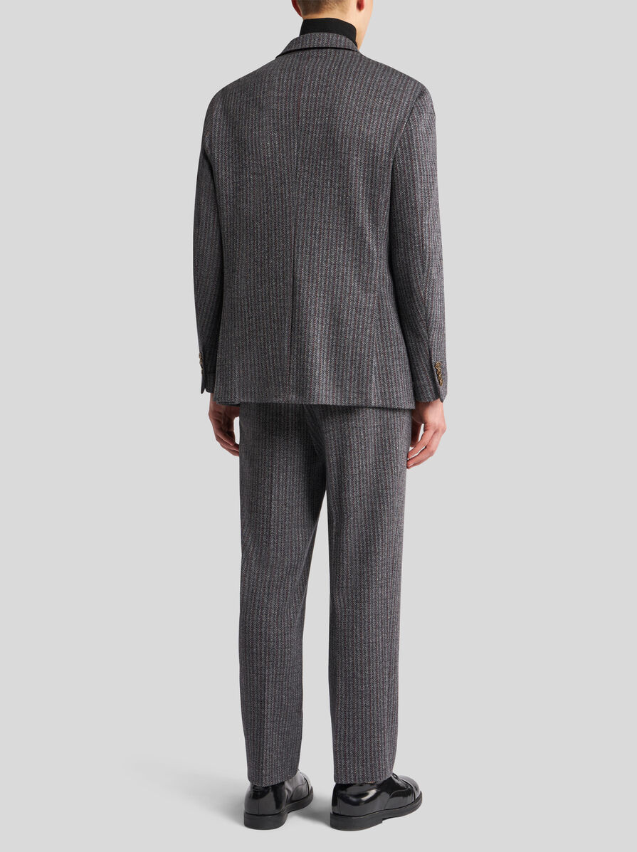 Etro Long-sleeved Double-breasted Blazer In Black