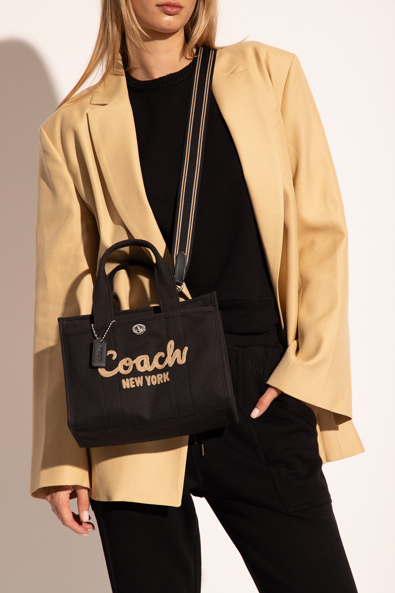 Coach Double Handle Shoulder Bag In Black