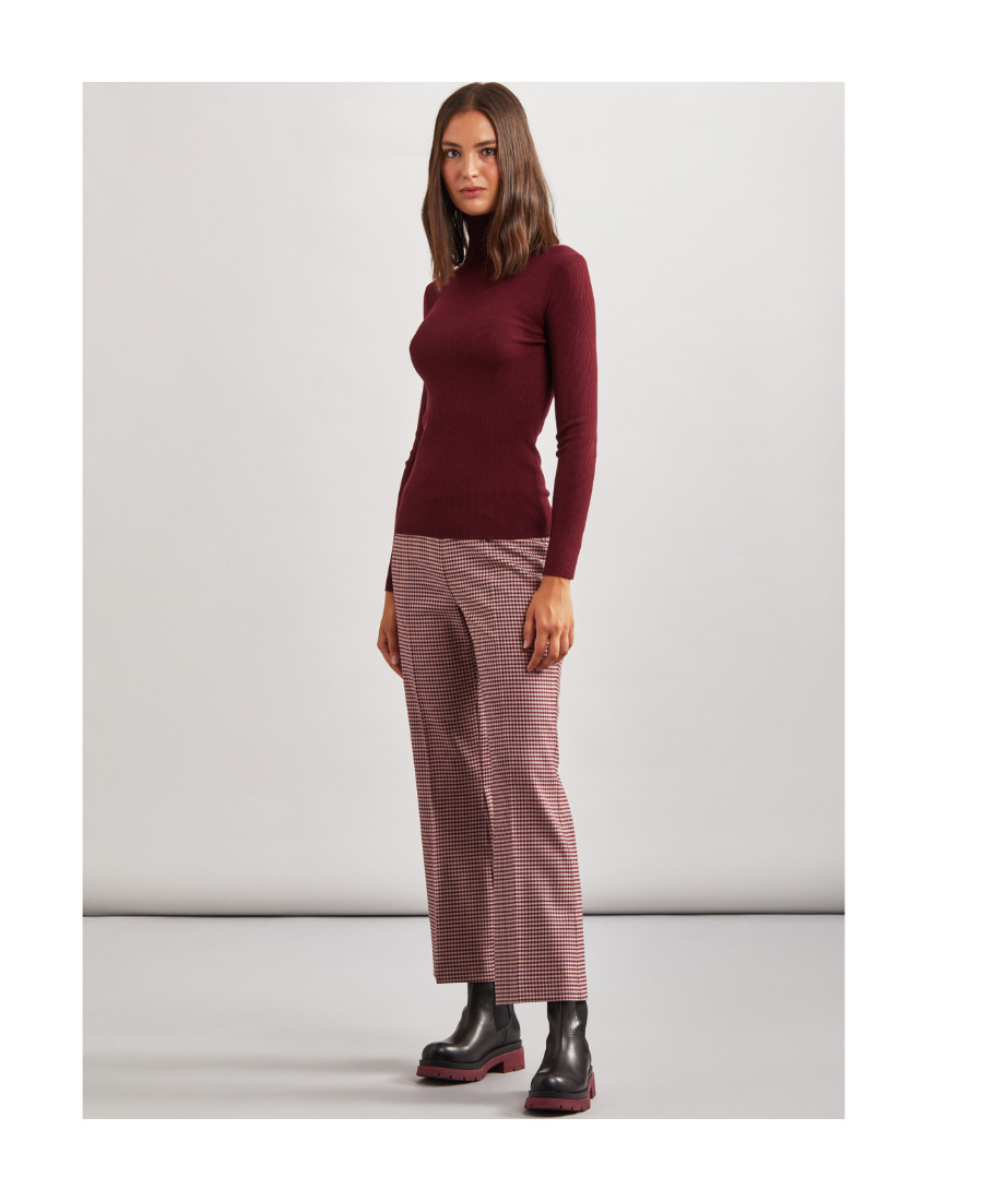 P.a.r.o.s.h Checkered Straight Tube Casual Pants In Pink