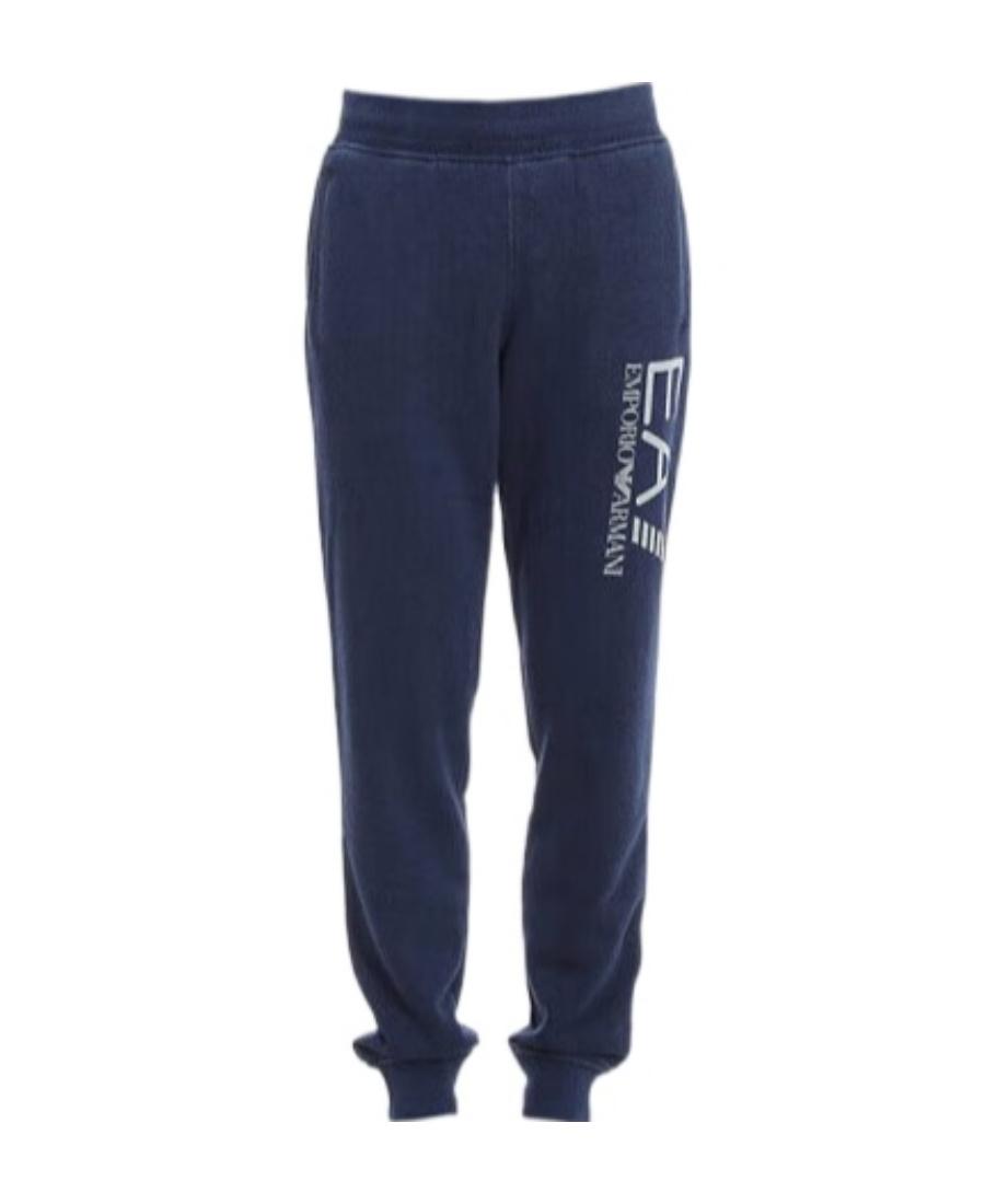 Ea7 Logo Printed Sweatpants In Blue