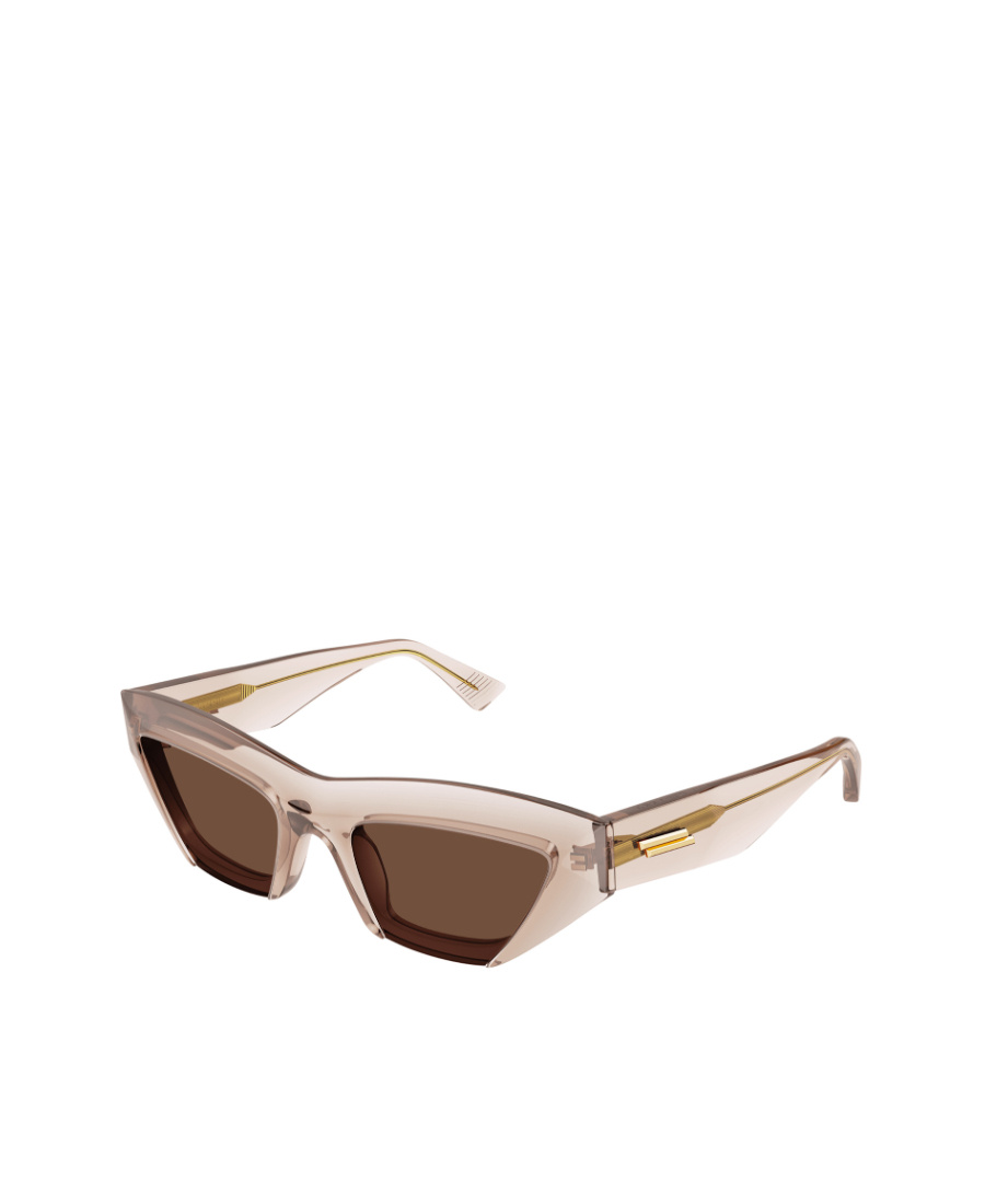 Bottega Veneta Transparent Cat-eye Frame Sunglasses In Multicolor
