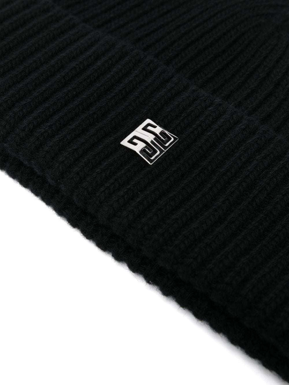 Givenchy Ribbed-knit Beanie Hat In Black