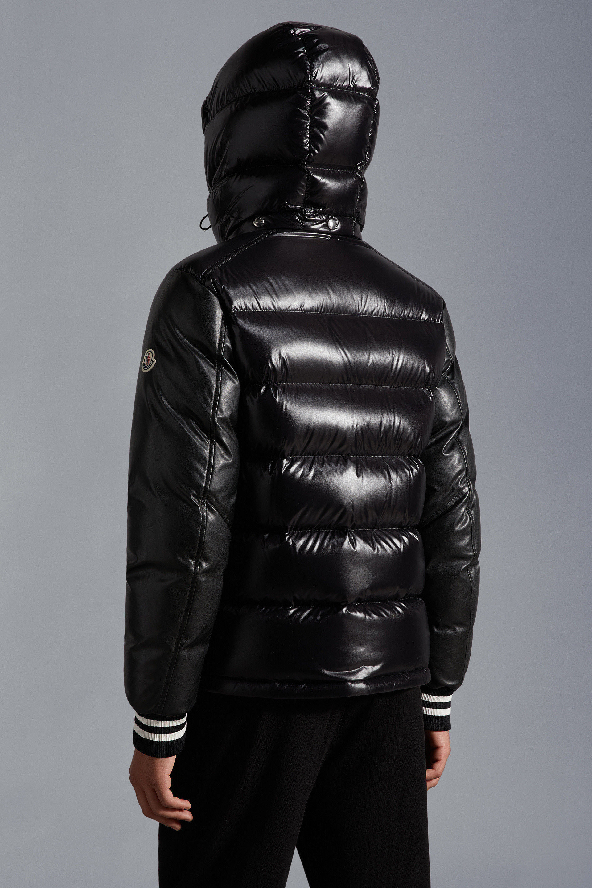 Moncler Padded Detachable-hood Jacket In Black