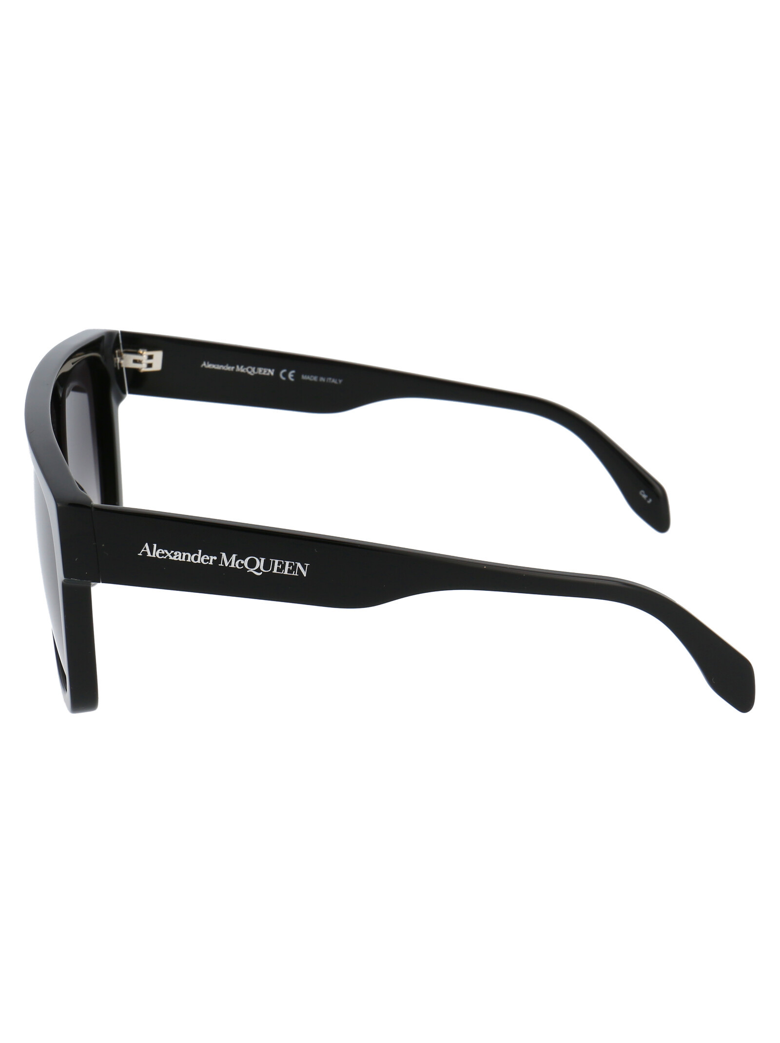 Alexander Mcqueen Rectangle Frame Sunglasses In Black