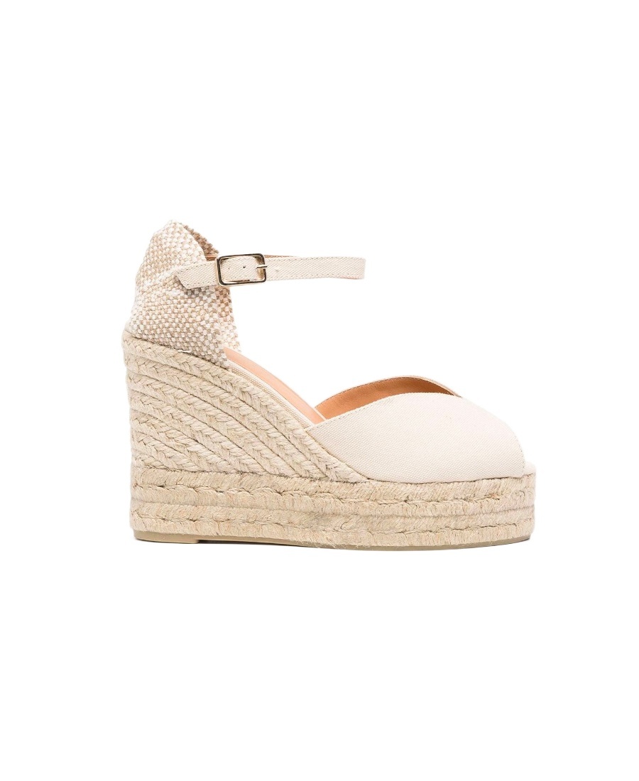Shop Castaã±er Bianca-wedge Espadrilles In Nude