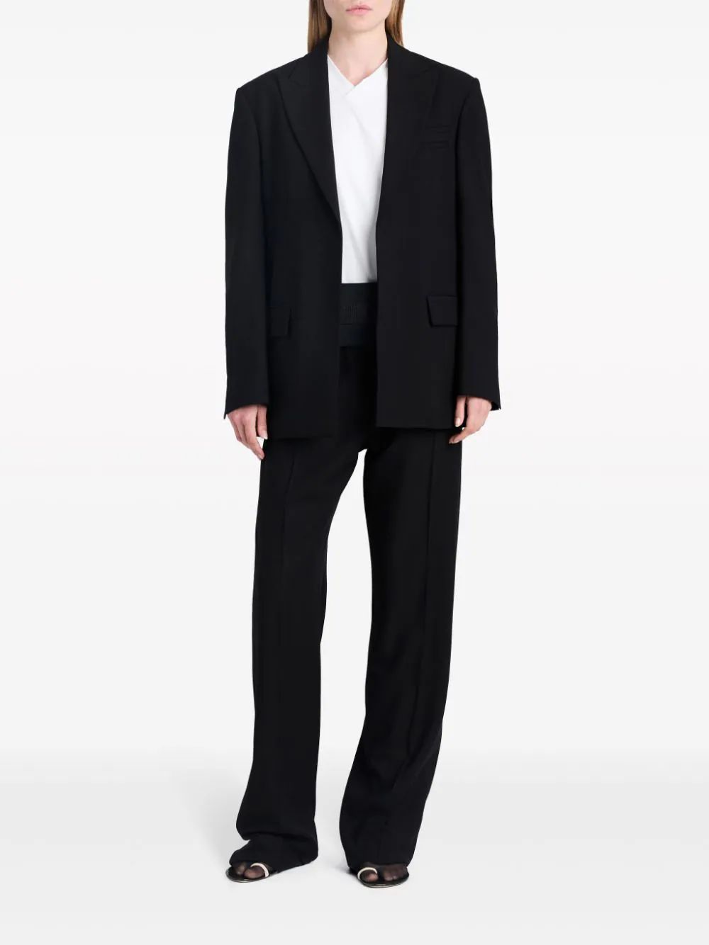 Proenza Schouler Devon Shearing Wool Suit Jacket In Black