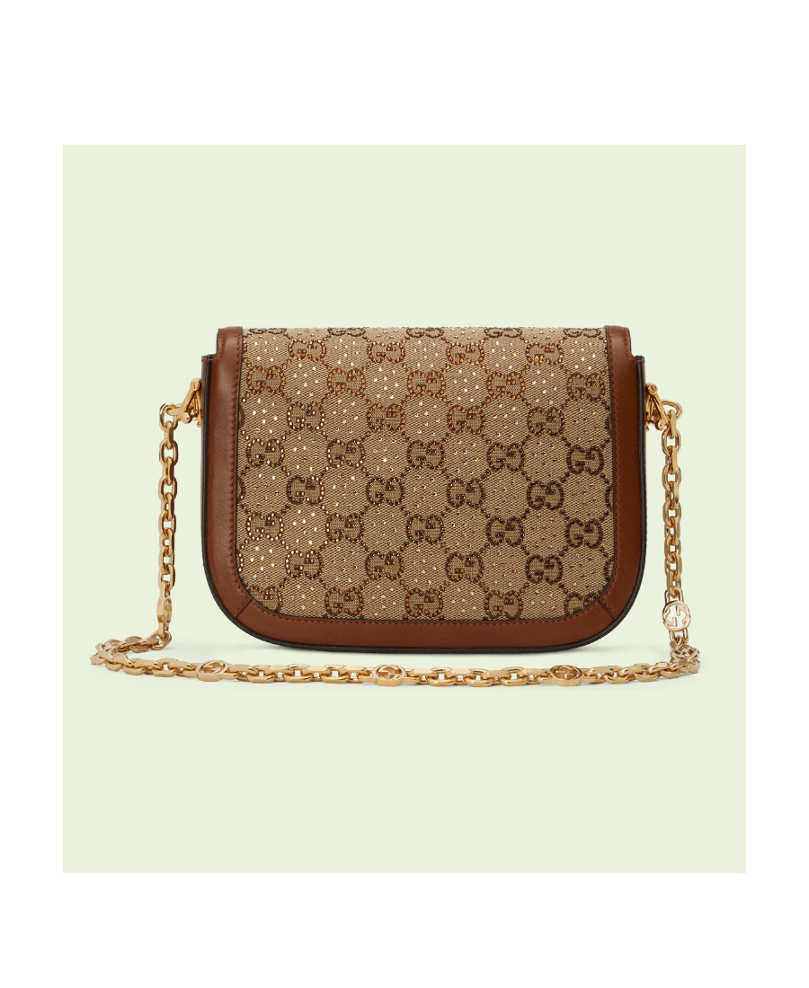 Gucci Horsebit 1955 Gg` Mini Bag In Brown